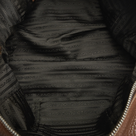 PRADA Embossed Logo Bowler Bag - Picture 5 of 11